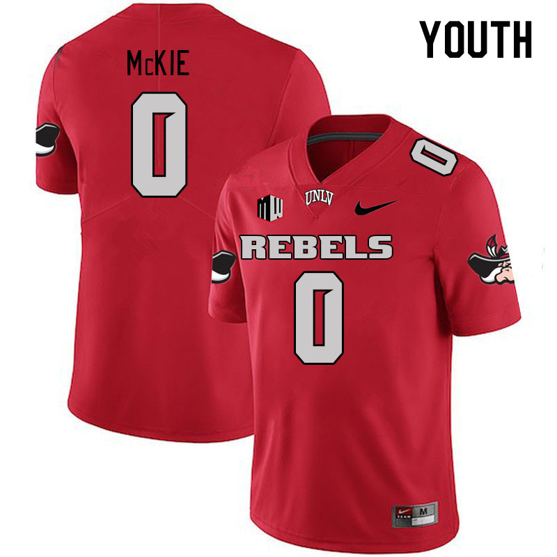 Youth #0 Senika McKie UNLV Rebels 2023 College Football Jerseys Stitched-Scarlet